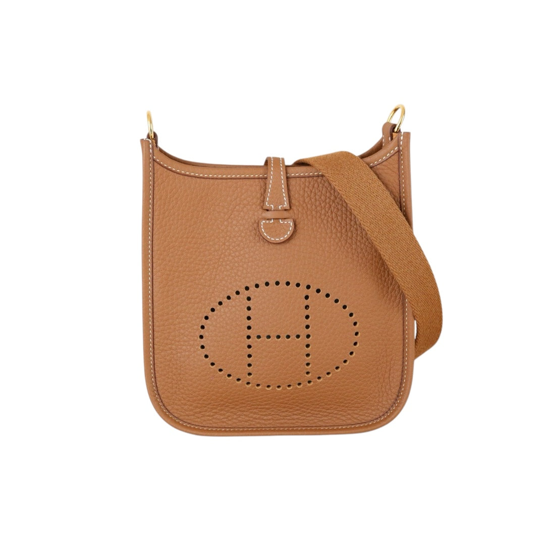 Excellent（Rank SA）｜ HERMES TC Leather  Evelyn 16 Shoulder Bag Golden Brown K Stamp Made In 2025 Year ｜S26030602