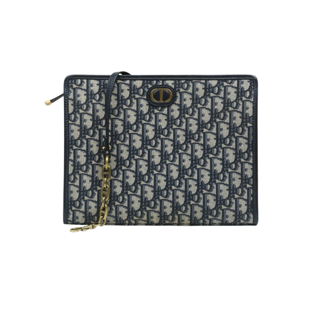 Include Entrupy Certificate of Authenticity｜Very Good ( Rank A)｜Dior Montaigne Oblique Pouch Handbag 26｜S26060612