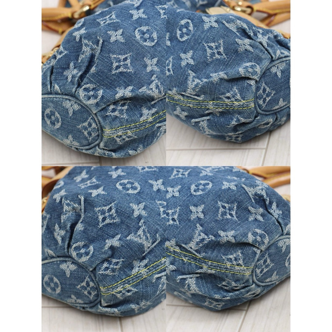 Include Entrupy Certificate of Authenticity｜Good ( Rank AB)｜ Louis Vuitton Monogram Denim Pleaty Hand Bag ｜S26060608