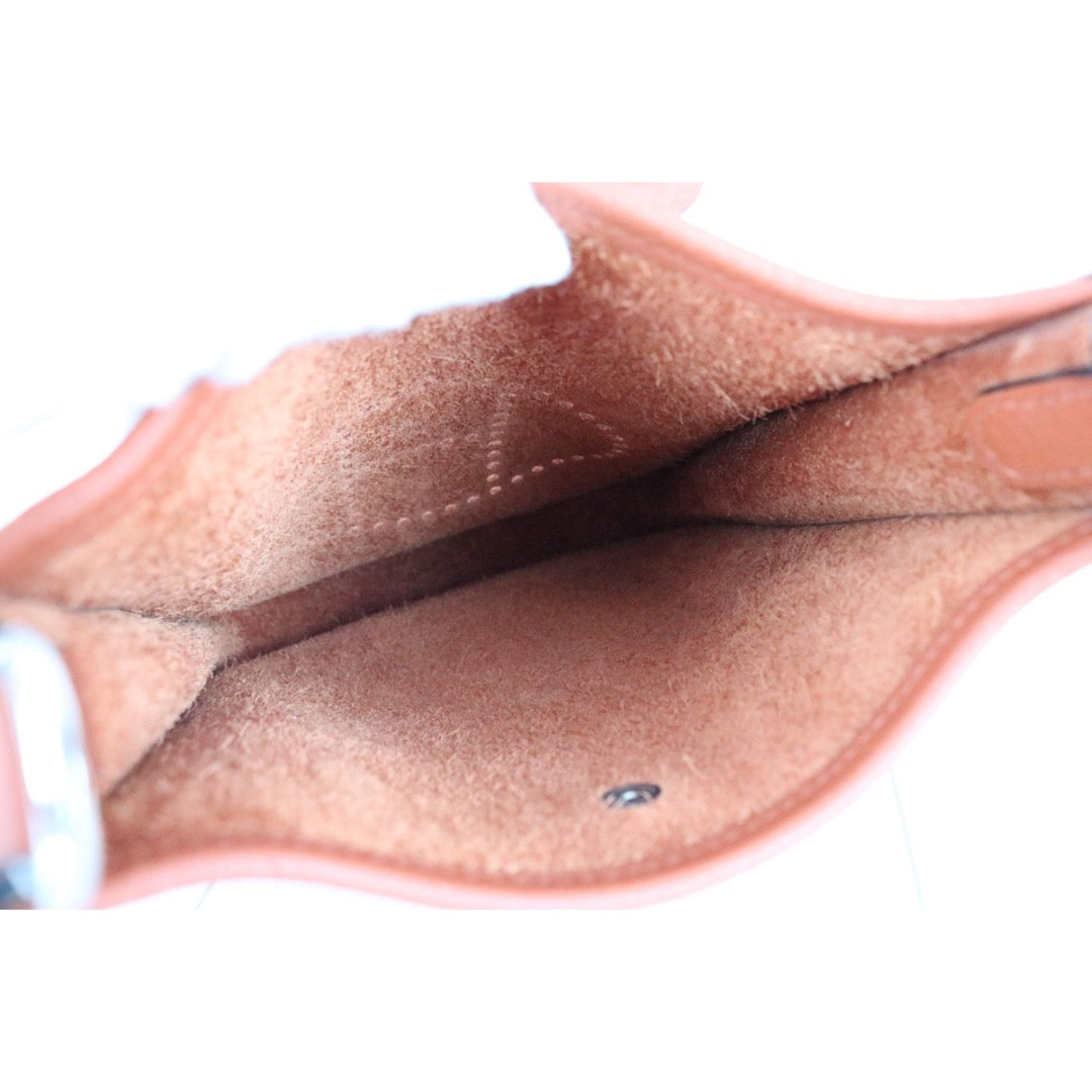 Include Entrupy Certificate of Authenticity｜Very Good ( Rank A)｜ Full Set HERMES Clemence Leather Mini Evelyn 16 Shoulder Bag Potiron D Stamp Made In 2019Year｜X26030702