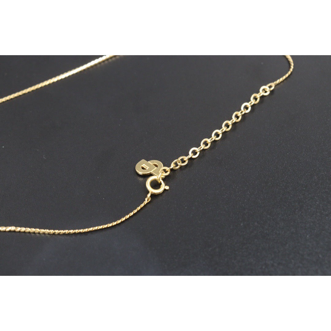 Rank A ｜ Dior CD Necklace Gold Plated ｜24042512