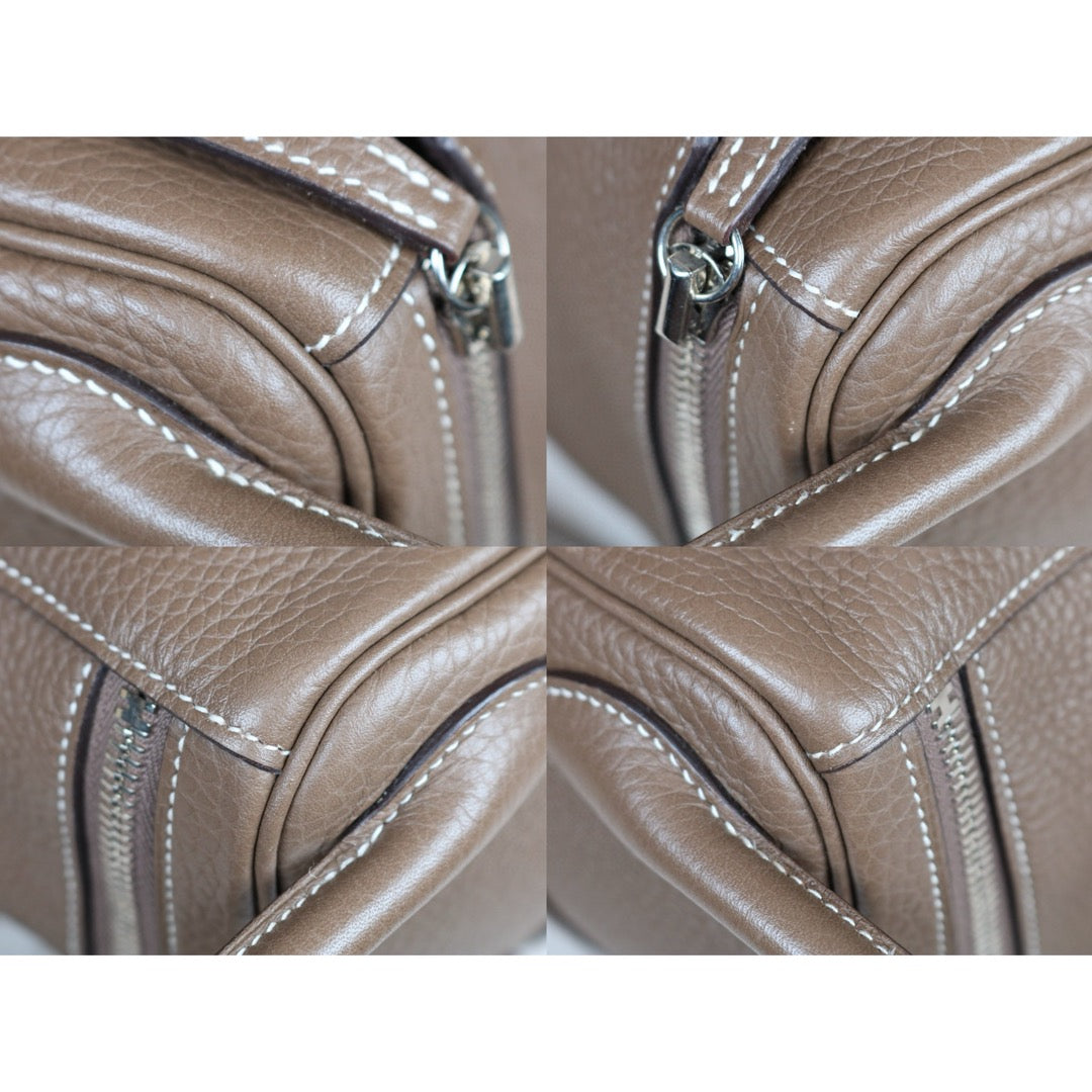 Very Good ( Rank A)｜ Hermes Lindy 30 TC Leather Silver Hardware Shoulder Bag X stamp  ｜S24072105