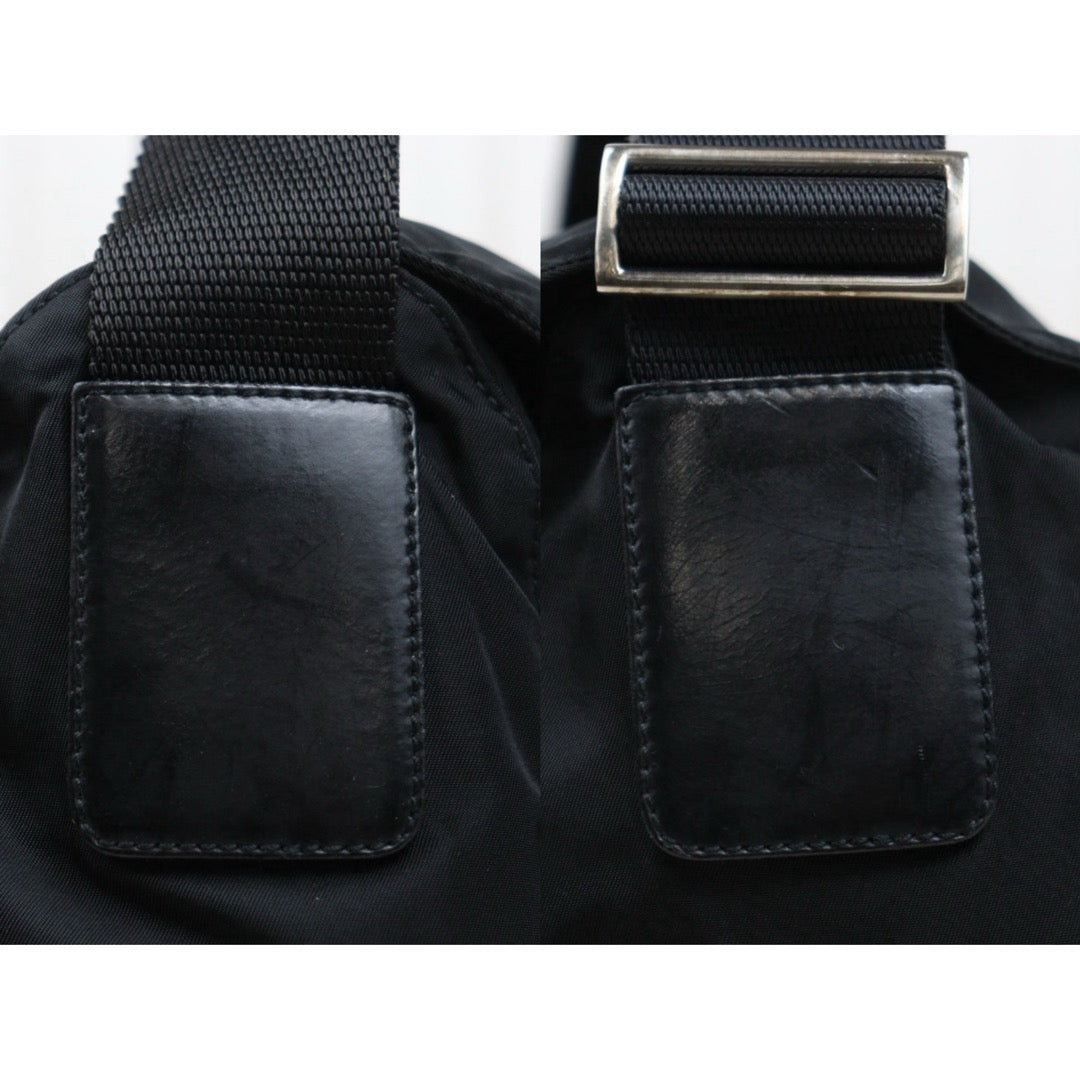 Good ( Rank AB) ｜Prada  Nylon ShoulderBag Black Silver Hardware｜25062306