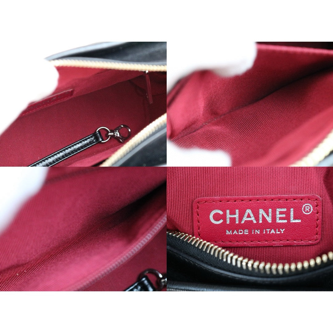 Very Good ( Rank A) ｜CHANEL PM Gabrielle Aged Calfskin Shoulder Bag Black Made in 2018 Year｜S24111810
