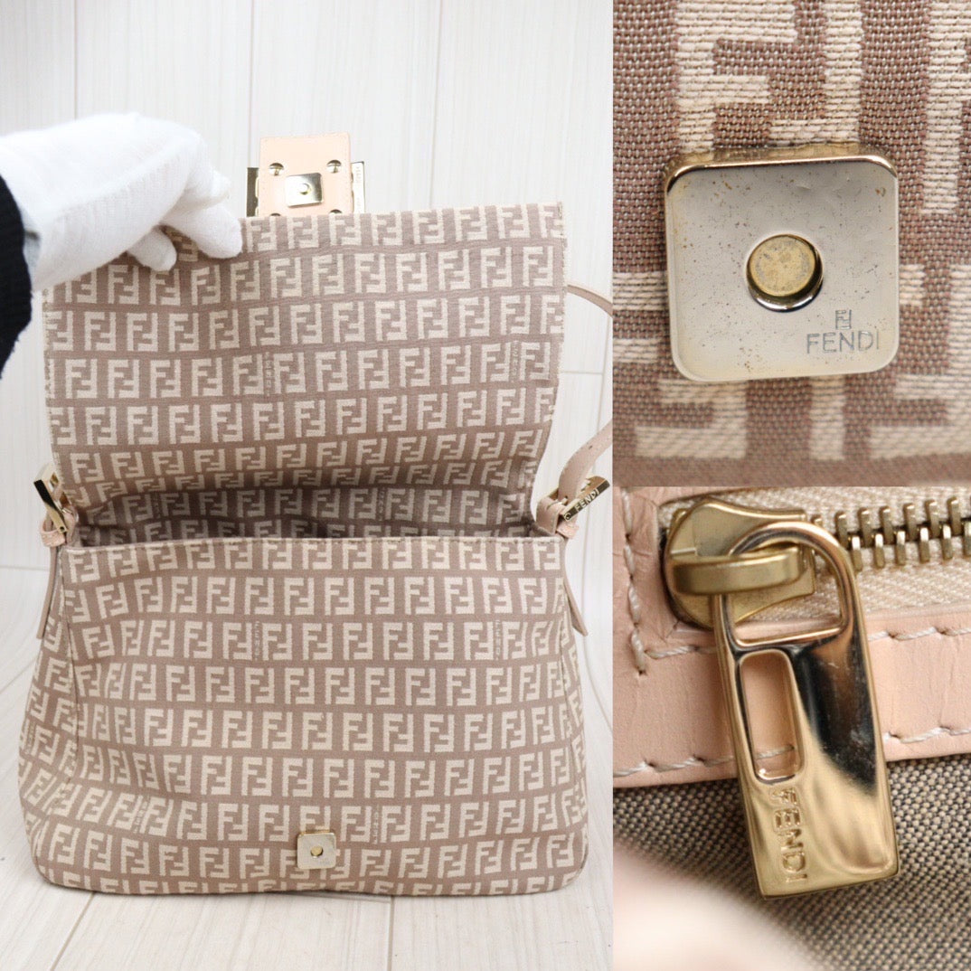 Rank A｜  FENDI Mamma Baguette Shoulder Bag Pink ｜23111609