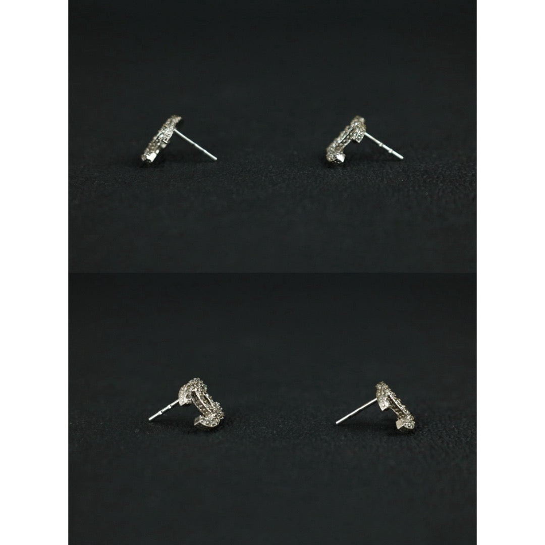 Include Authentic Detective Certificate of Authenticity｜Very Good ( Rank A) ｜CHANEL B15C COCO Mark Rhinestone Earrings Made In 2015Year｜S26051503