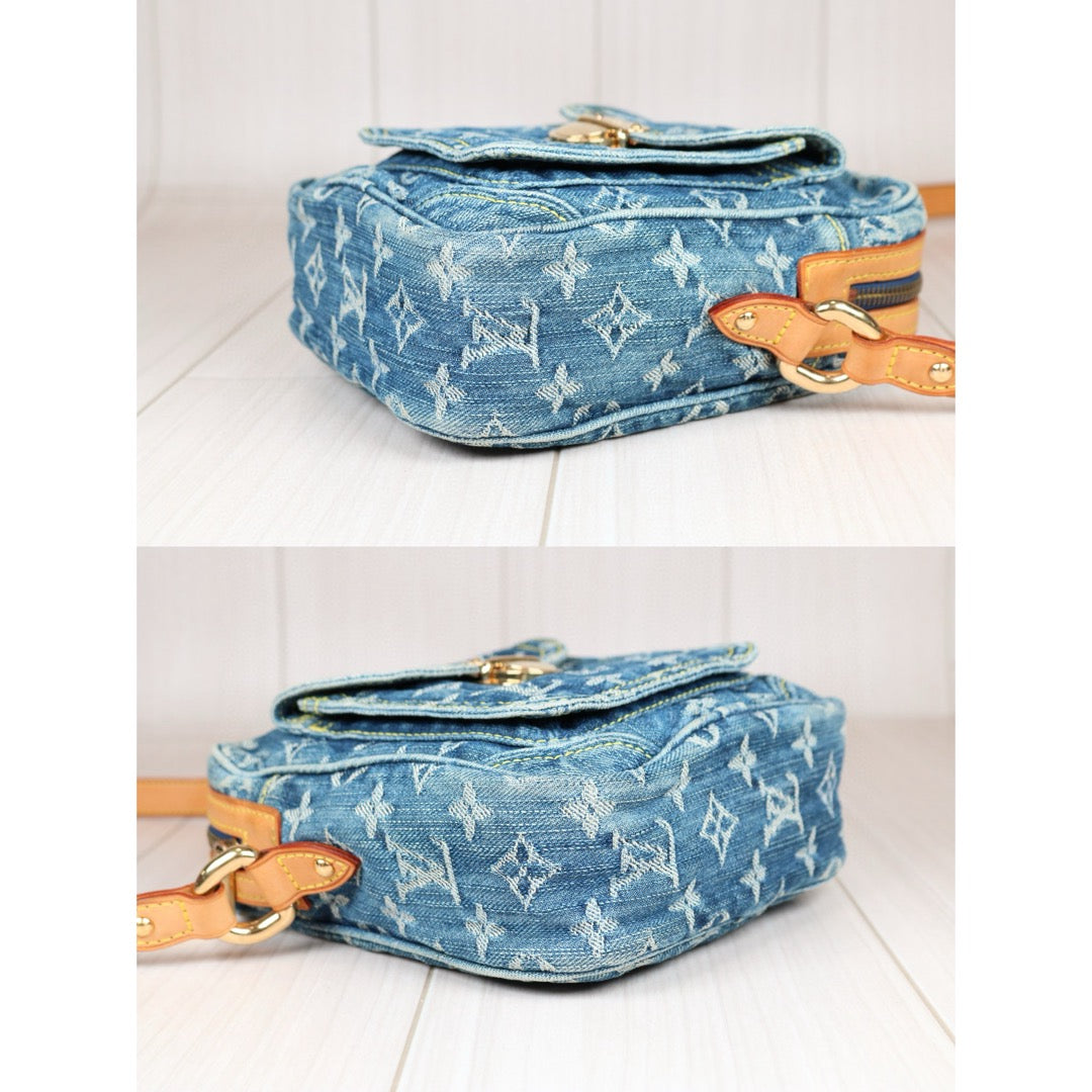 Rank AB ｜LV Monogram Denim Blue Camera Bag Shoulder Bag｜S24080502
