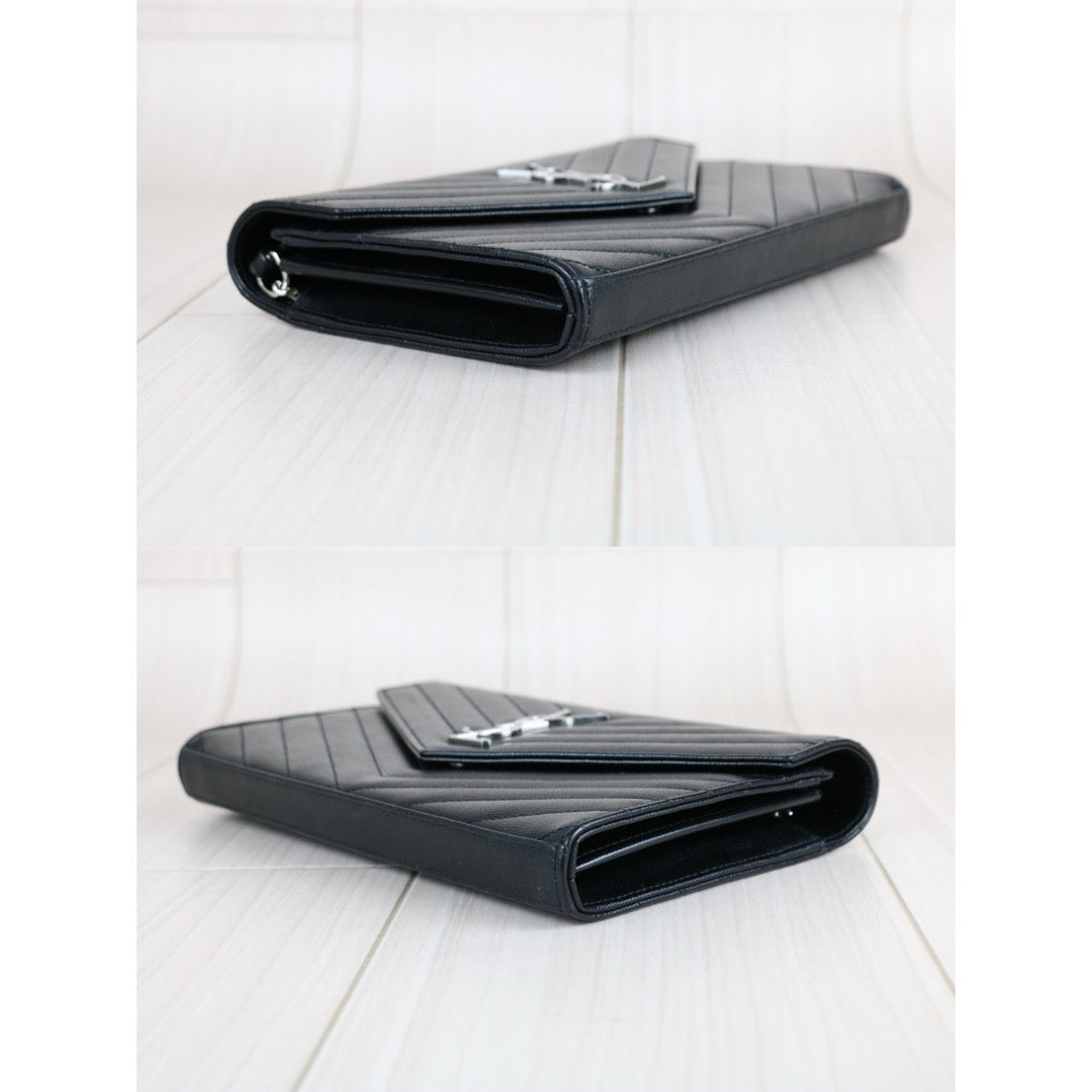 Very Good ( Rank A)｜Saint Laurent YSL Caviar Skin Shoulder Bag Black｜S25060303