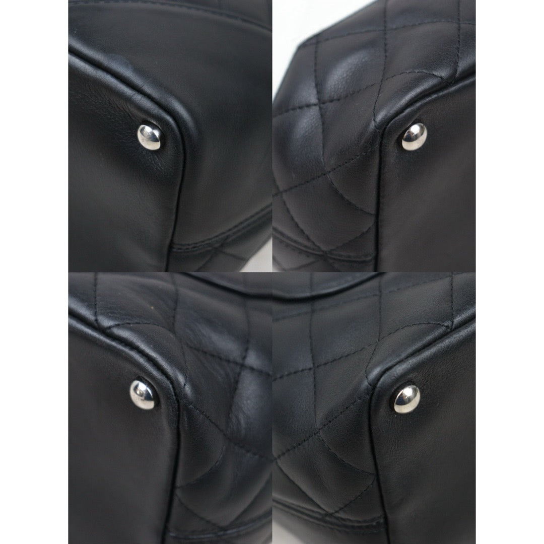 Good ( Rank AB) ｜ CHANEL Cambon Line Mini ToteBag Black White Made In 2004-2005 Year｜24120603