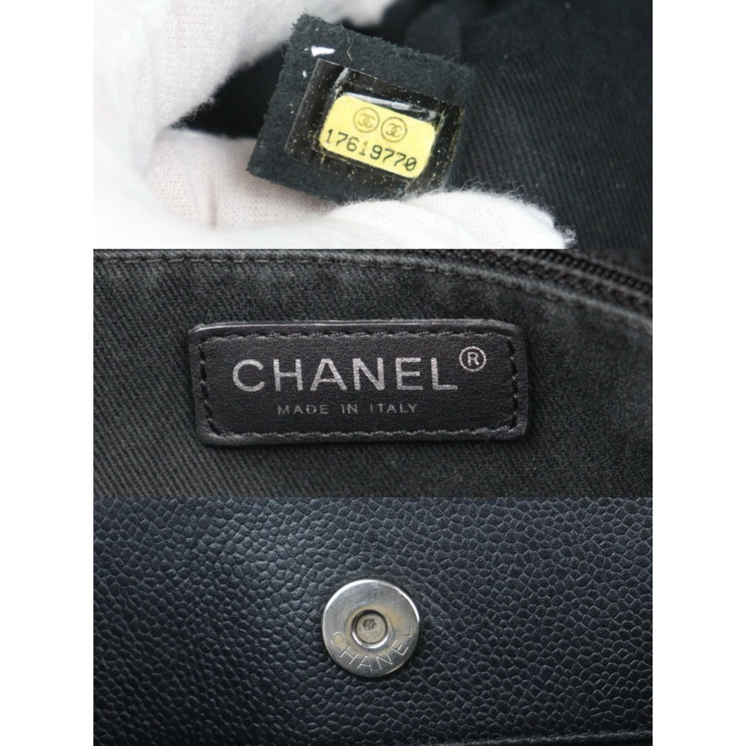 Very Good ( Rank A)｜ CHANEL Matrasse Chain Tote Bag Caviar Skin Black  Made In 2012-2013 Year｜S24092802