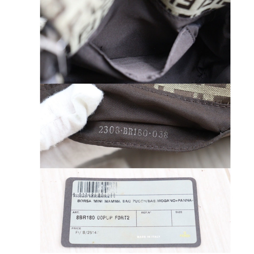 Rank A ｜ FENDI Zucca Mamma Baguette Shoulder Bag ｜23122410