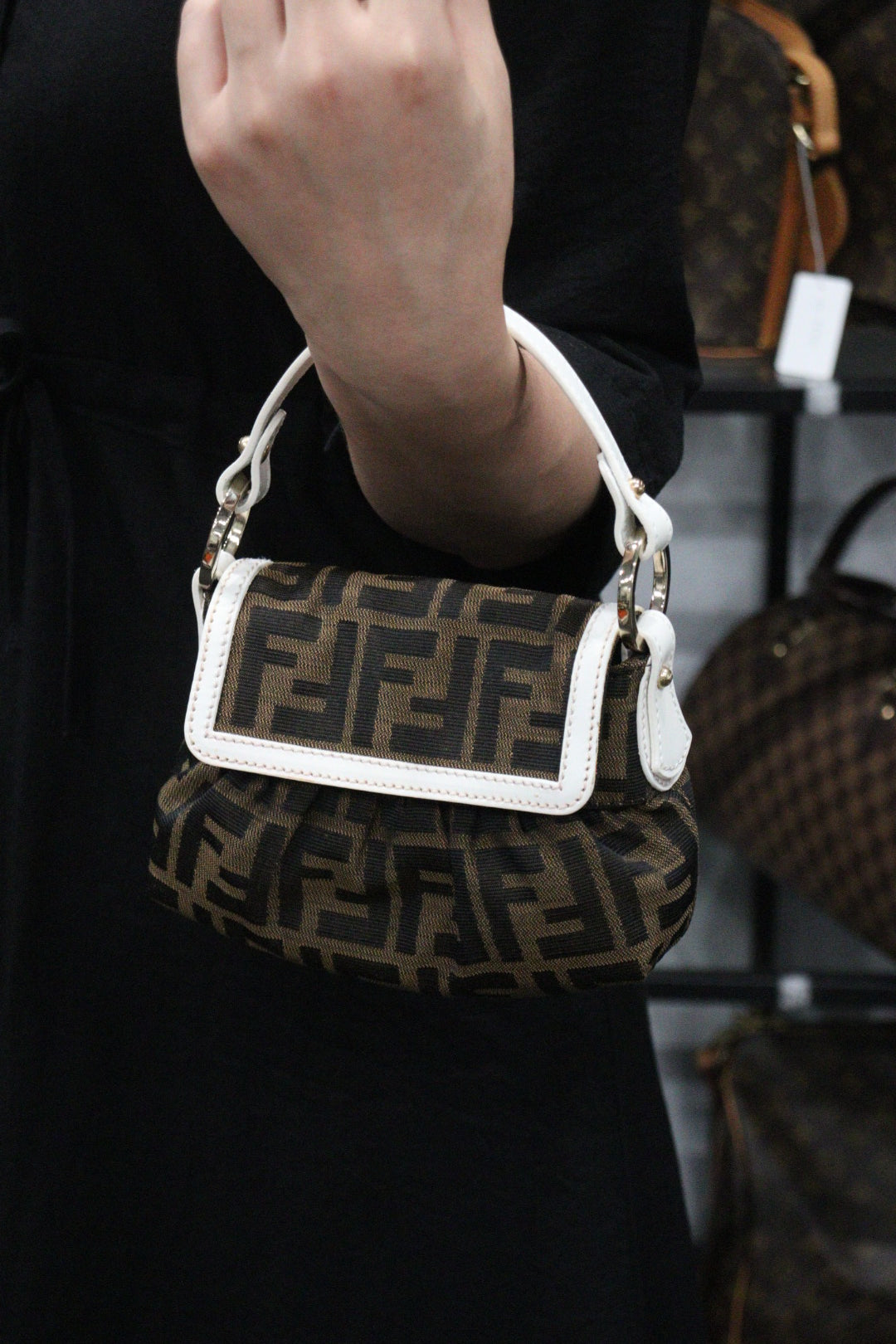 Very Good ( Rank A)｜ FENDI Mini Zucca Mamma Hand Bag ｜24080502