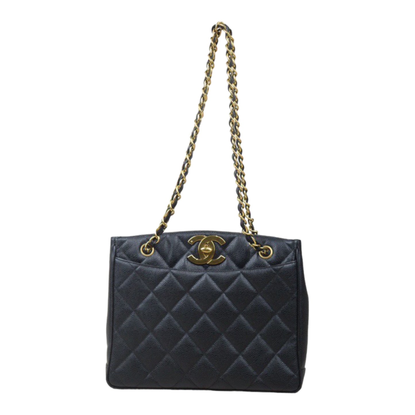 Good ( Rank AB)｜CHANEL Vintage Caviar Skin Black ShoulderBag｜P24071105