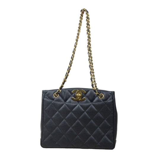 Good ( Rank AB)｜CHANEL Vintage Caviar Skin Black ShoulderBag｜P24071105