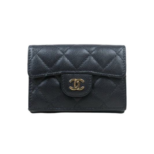 Good ( Rank AB)｜Chanel Caviar Skin Black Wallet Made In 2021-2022Year｜24110708