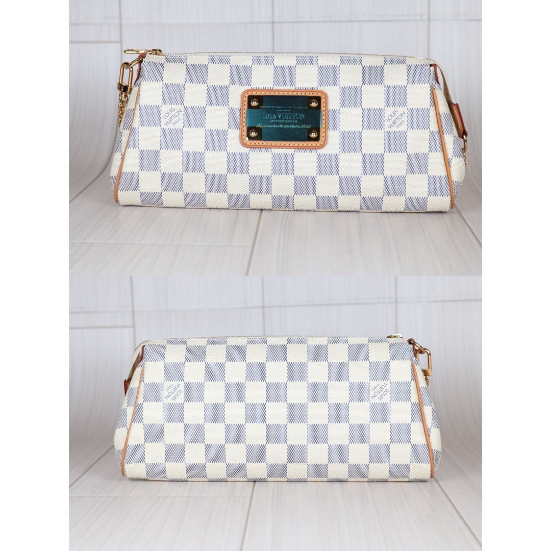 Rank A ｜LV Damier Azur Eva Shoulder Bag ｜S24052703