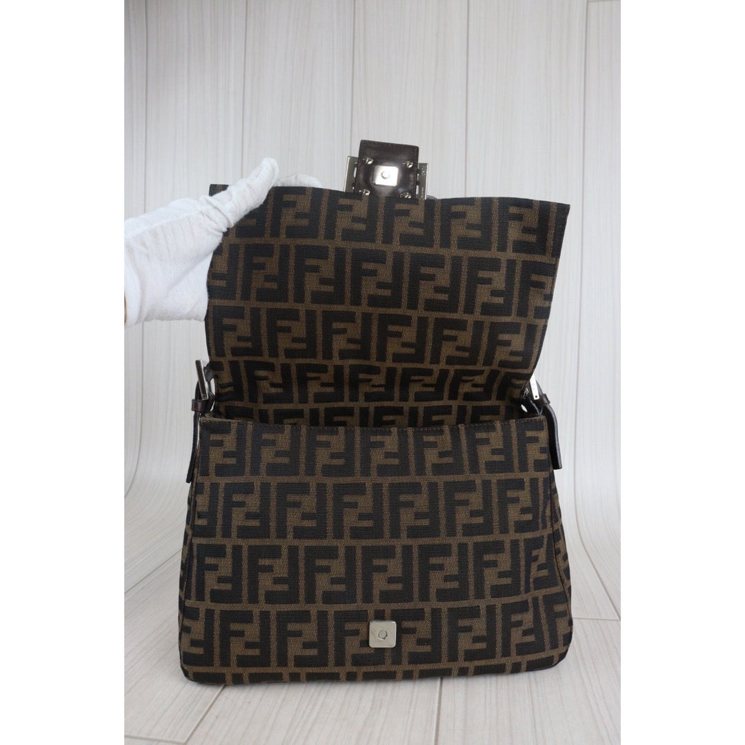 Rank A｜ FENDI Zucca Mamma Baguette Shoulder Bag ｜23090721