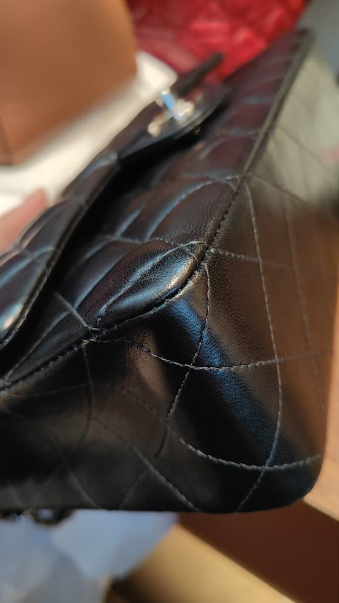 CHANEL Lamb Skin Matrasse Double Flap 25 Shoulder Bag