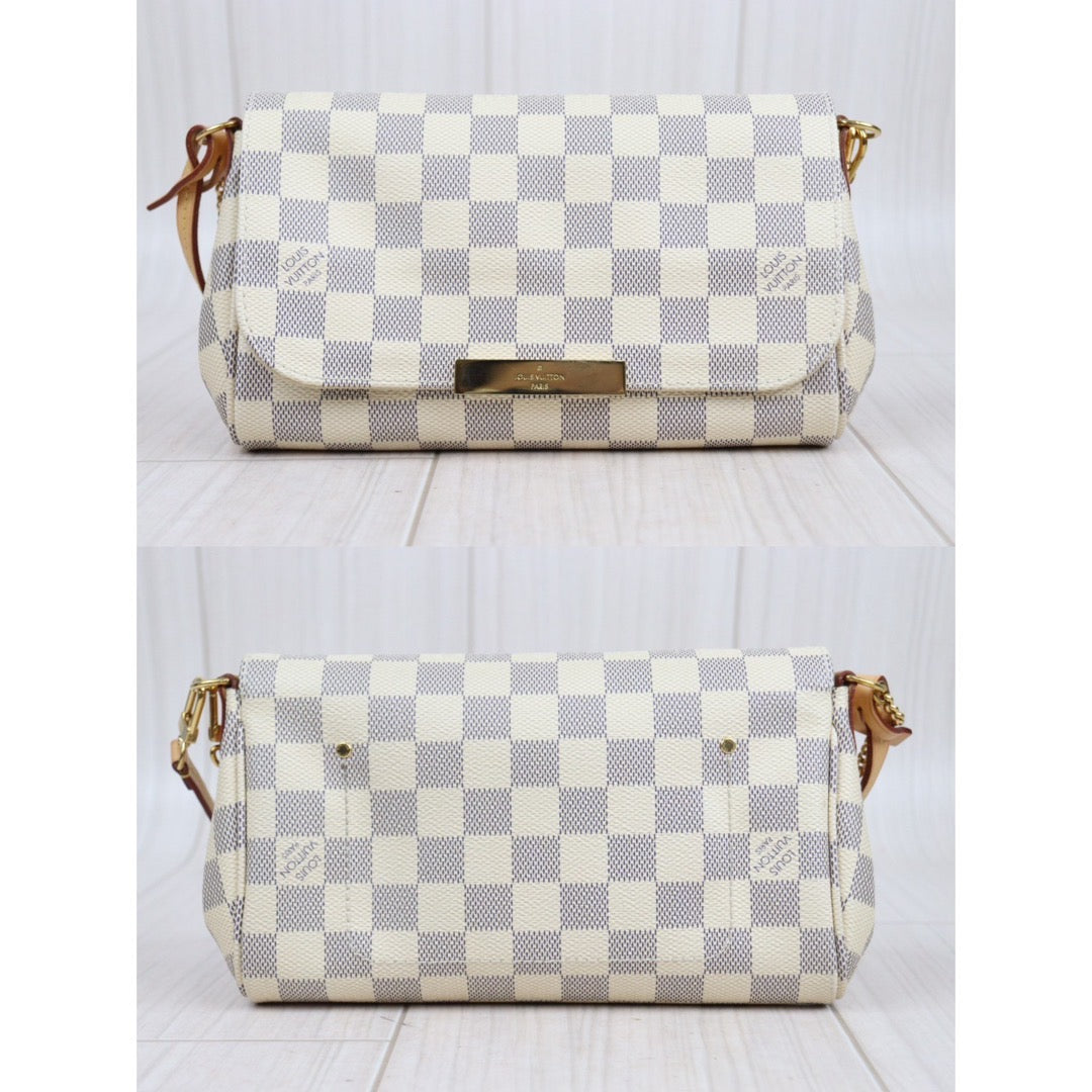 Rank A ｜ Louis Vuitton Damier Azur Favorite PM Shoulder Bag｜J24022740