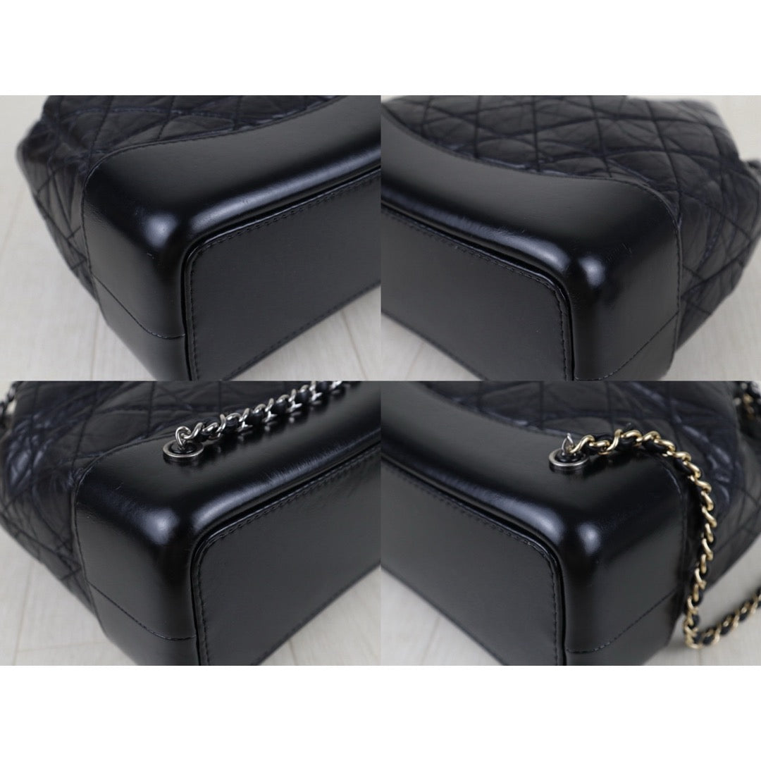 Include Entrupy Certificate of Authenticity｜Good ( Rank AB)｜CHANE Calf Leather Gabrielle Aged Backpack  Black Made in 2019-2020Year｜S26040502