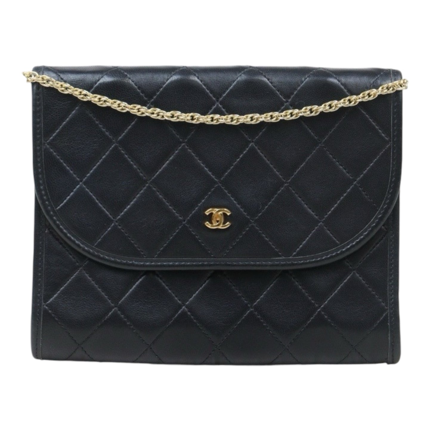 Very Good ( Rank A) ｜ CHANEL Mini Coco Mark Matrasse Lambskin Chain Shoulder Bag ｜24091929