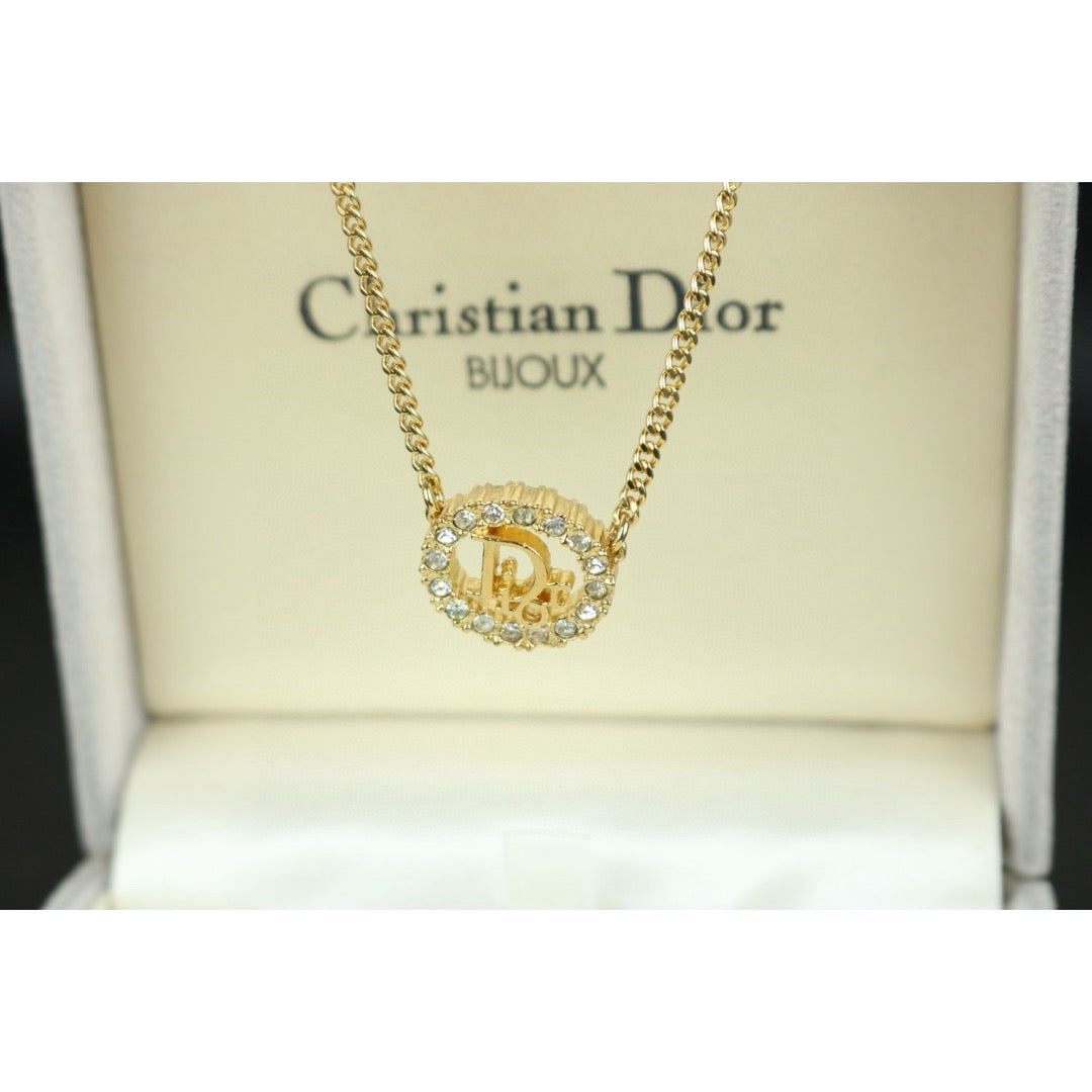 Excellent（Rank SA）｜ Dior CD Rhinestone Necklace Earring Set ｜S24111803