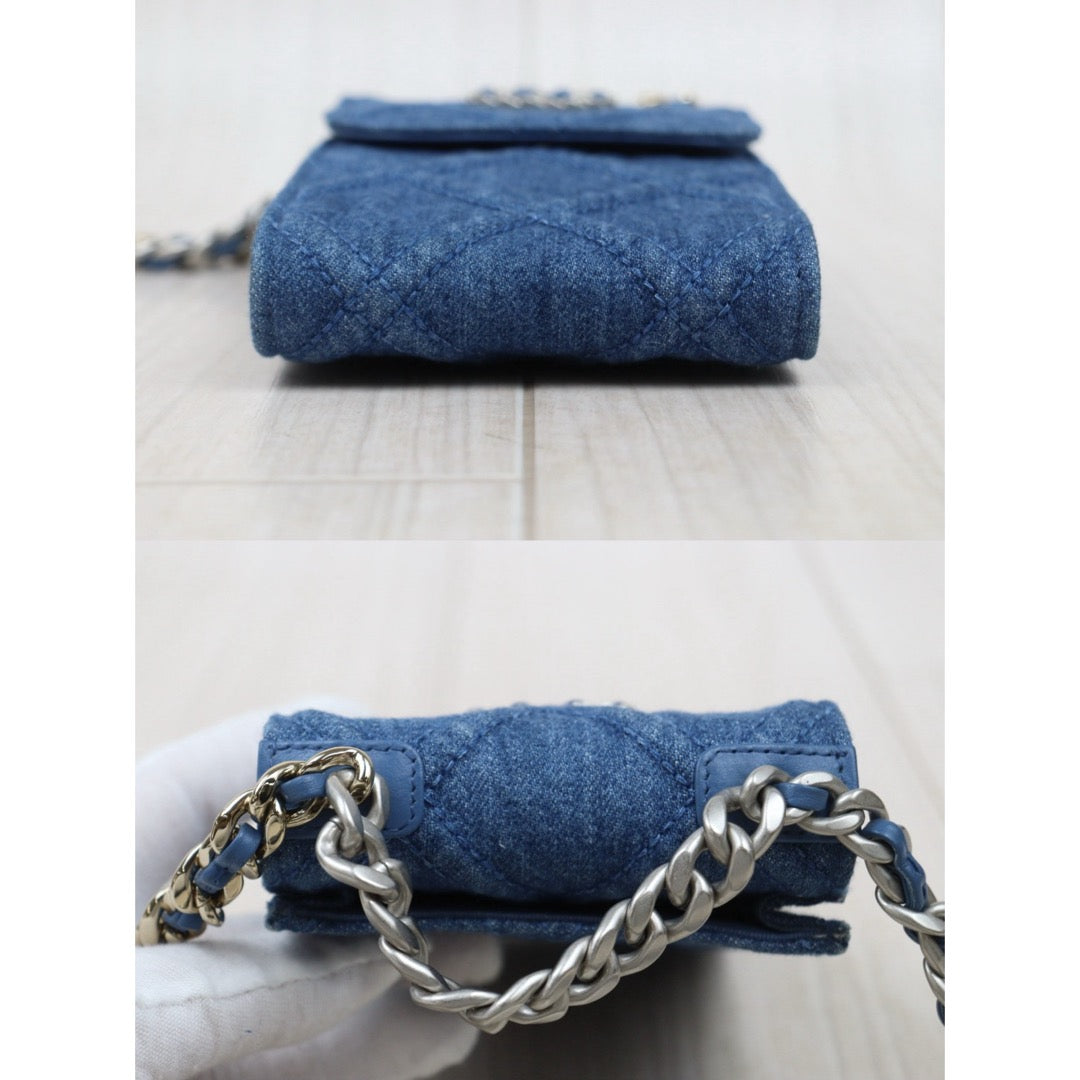 Very Good ( Rank A)｜ CHANEL Matrasse Chain Demin Blue 19Bag Shoulderbag Made In 2021-2022Year｜W25121601