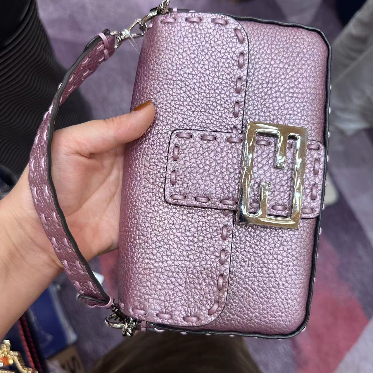 FENDI Zucca Mamma Baguette Shoulder Bag