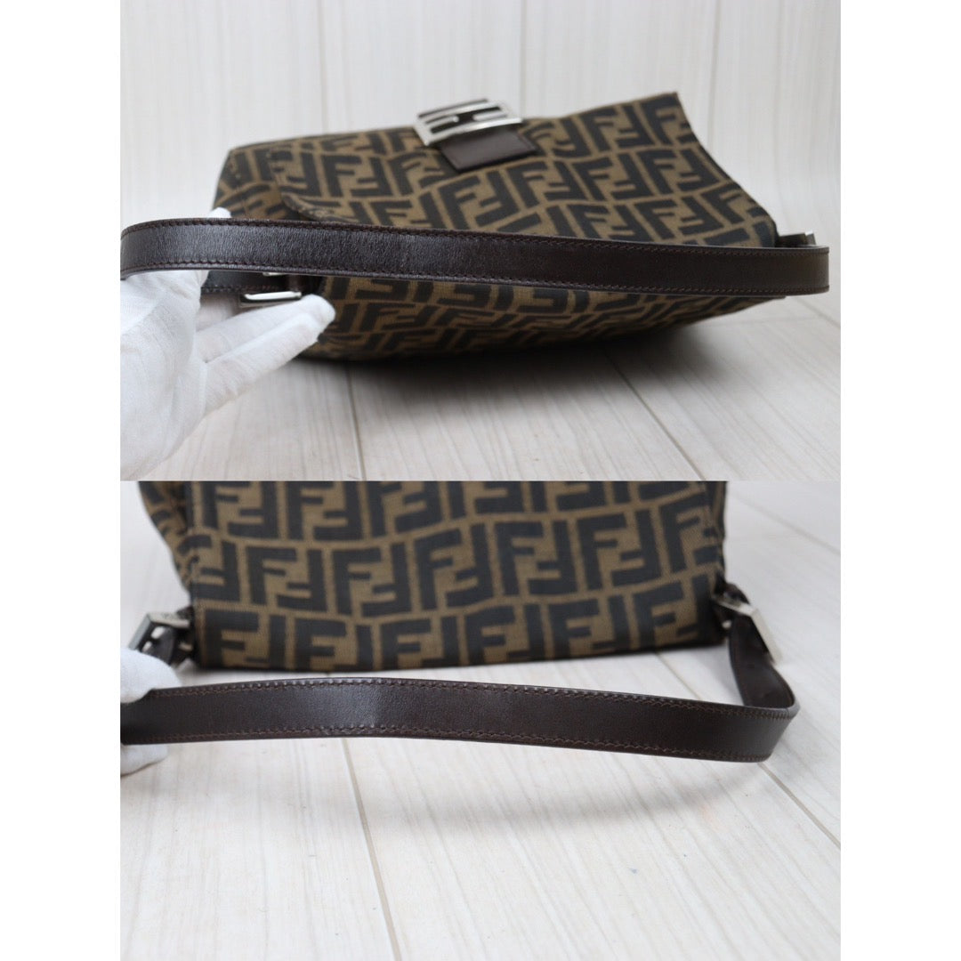 Rank A｜ FENDI Zucca Mamma Baguette Shoulder Bag ｜24042601