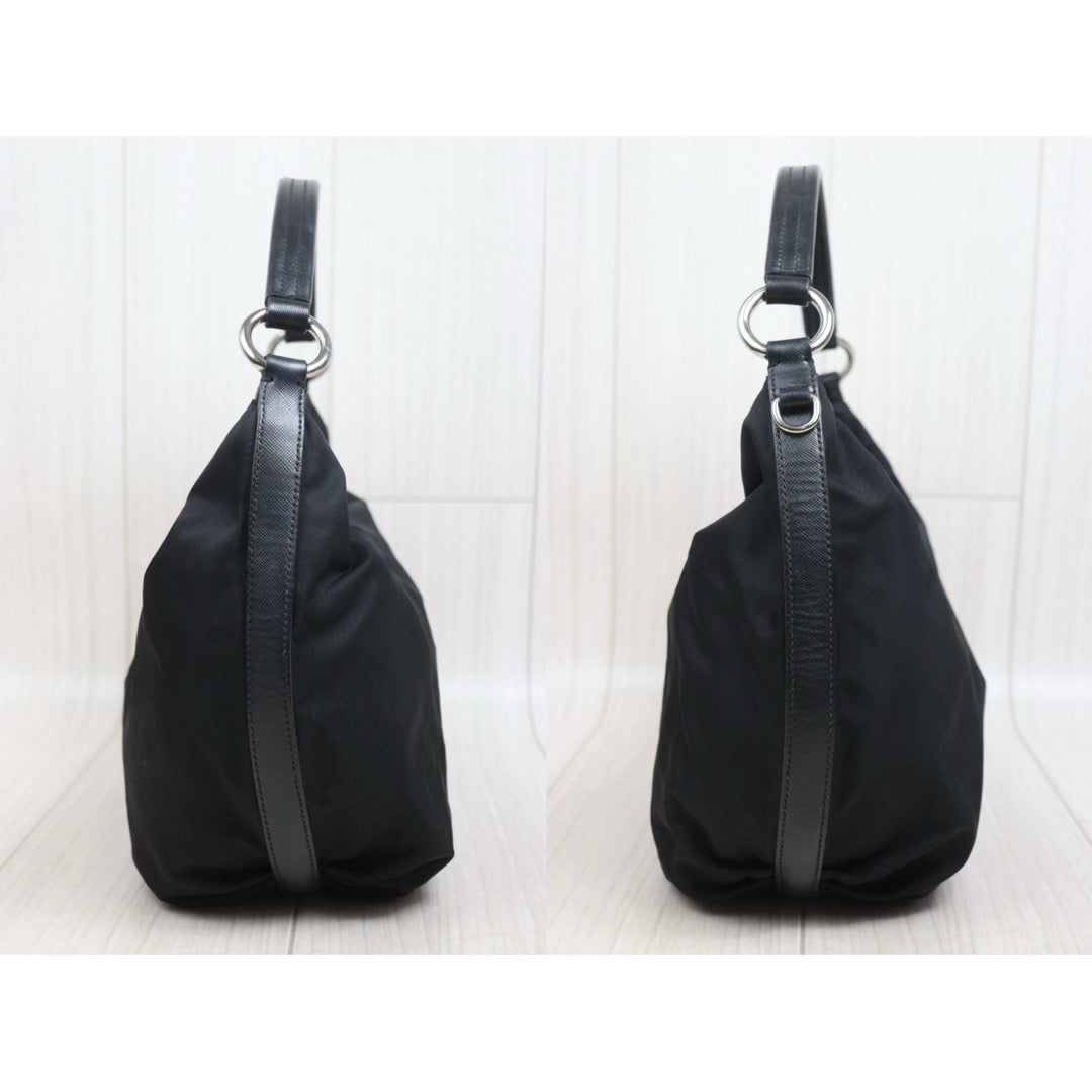 Include Entrupy Certificate of Authenticity｜Good ( Rank AB)｜ PRADA Nylon GM Hobo Black｜26063004
