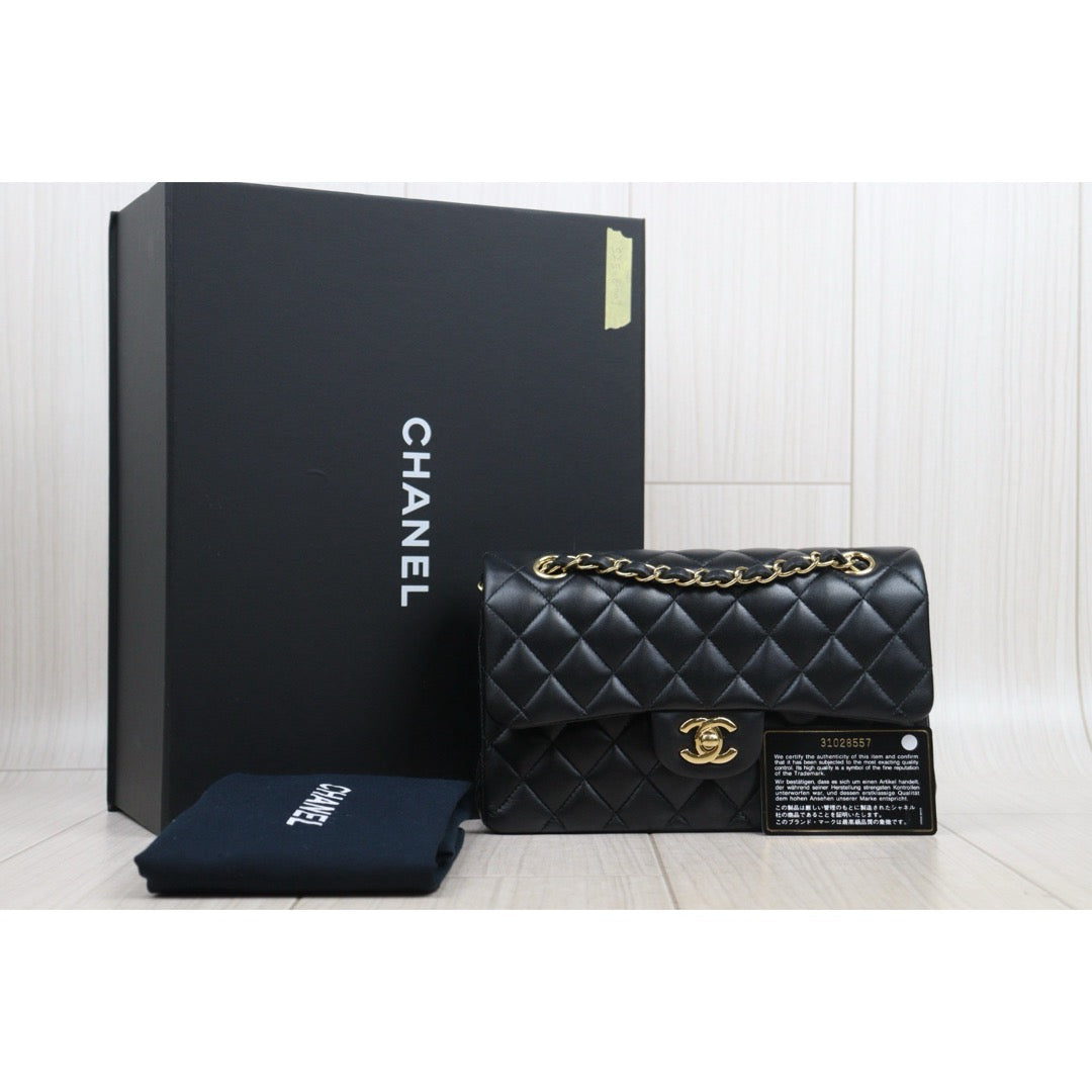 Excellent（Rank SA）｜ Full Set CHANEL Lamb Skin Matrasse Double Flap 23 Shoulder Bag Black Made In 2021-2022Year｜S25081009