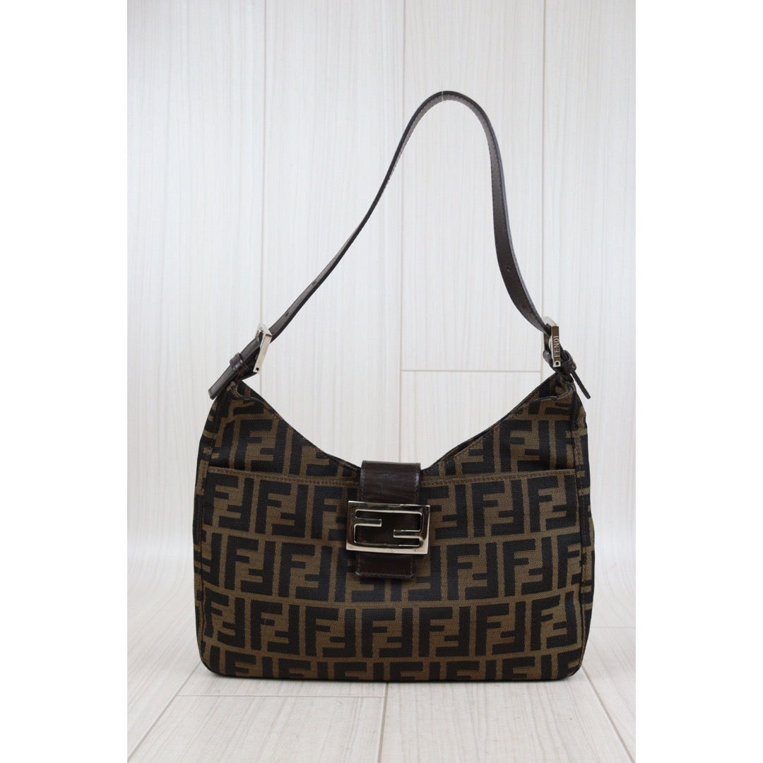 Rank A｜ FENDI Zucca Mamma Shoulder Bag ｜24011214