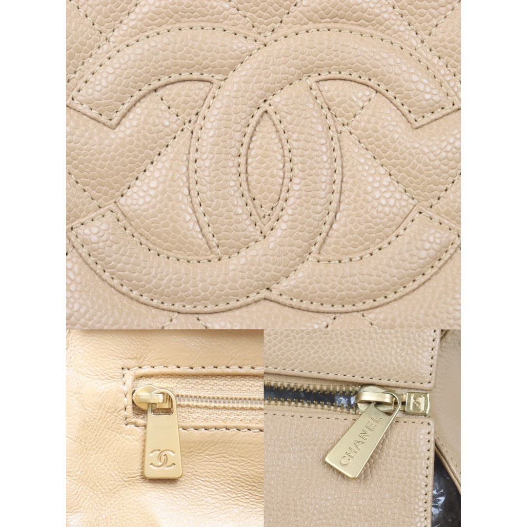 Good ( Rank AB)｜ CHANEL  Caviar Skin PTT Shoulder Bag Beige  Made In 2000-2002Year｜P24061137