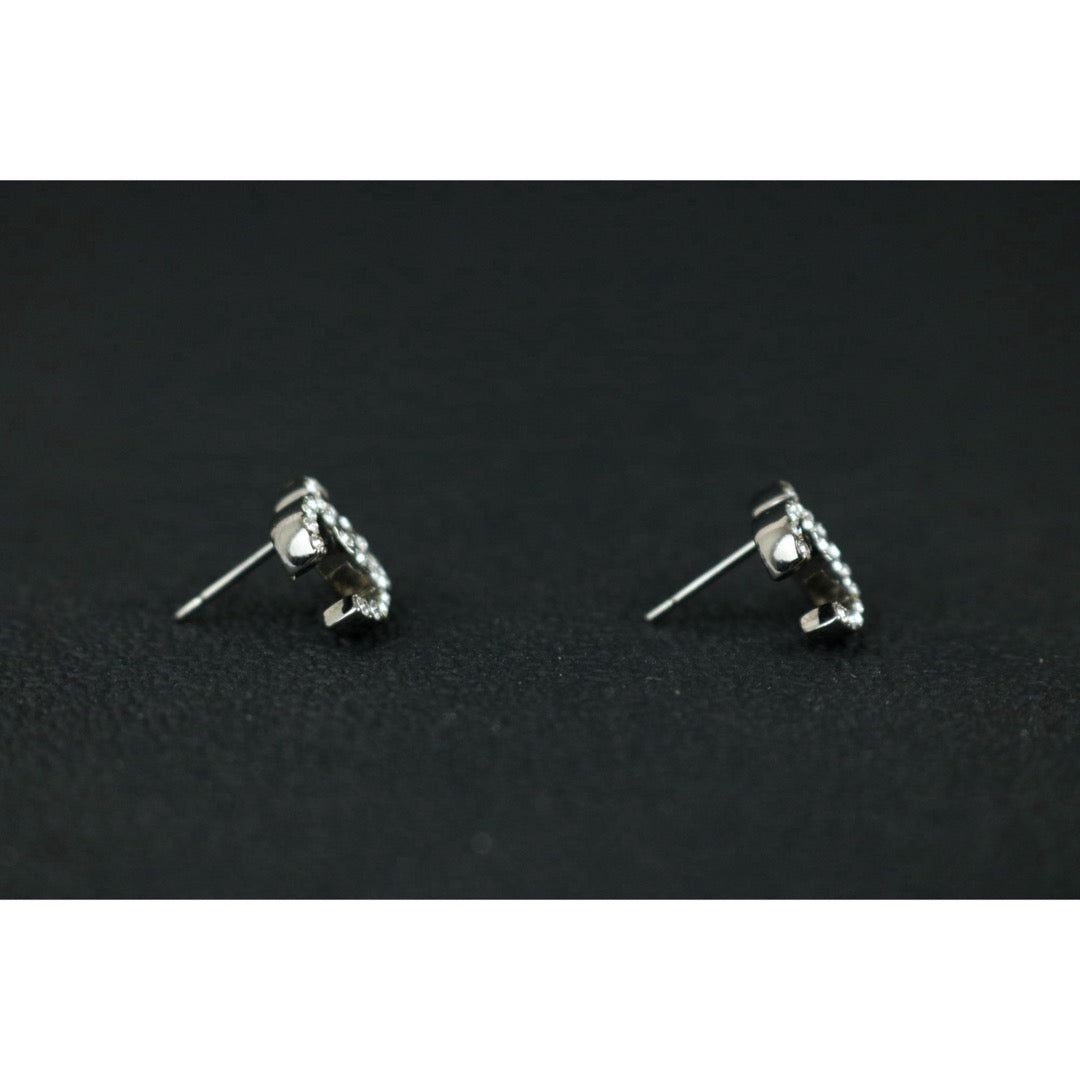 Include Authentic Detective Certificate of Authenticity｜Very Good ( Rank A) ｜CHANEL 09A COCO Mark Rhinestone Earrings Made In 2009 Year｜S26062502