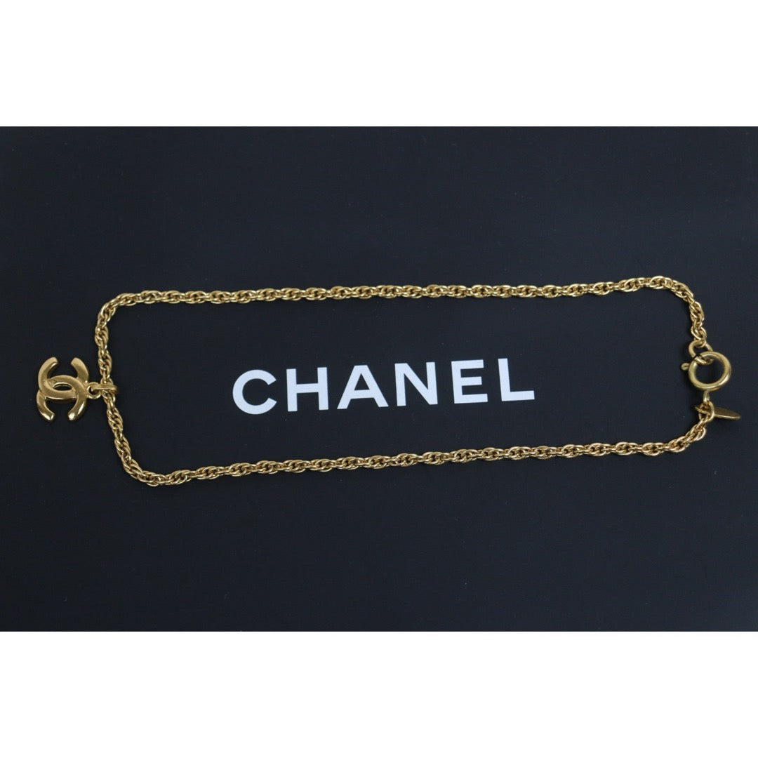 Include Authentic Detective Certificate of Authenticity｜Very Good ( Rank A) ｜CHANEL Vintage COCO Mark  Golden Necklace ｜26061804