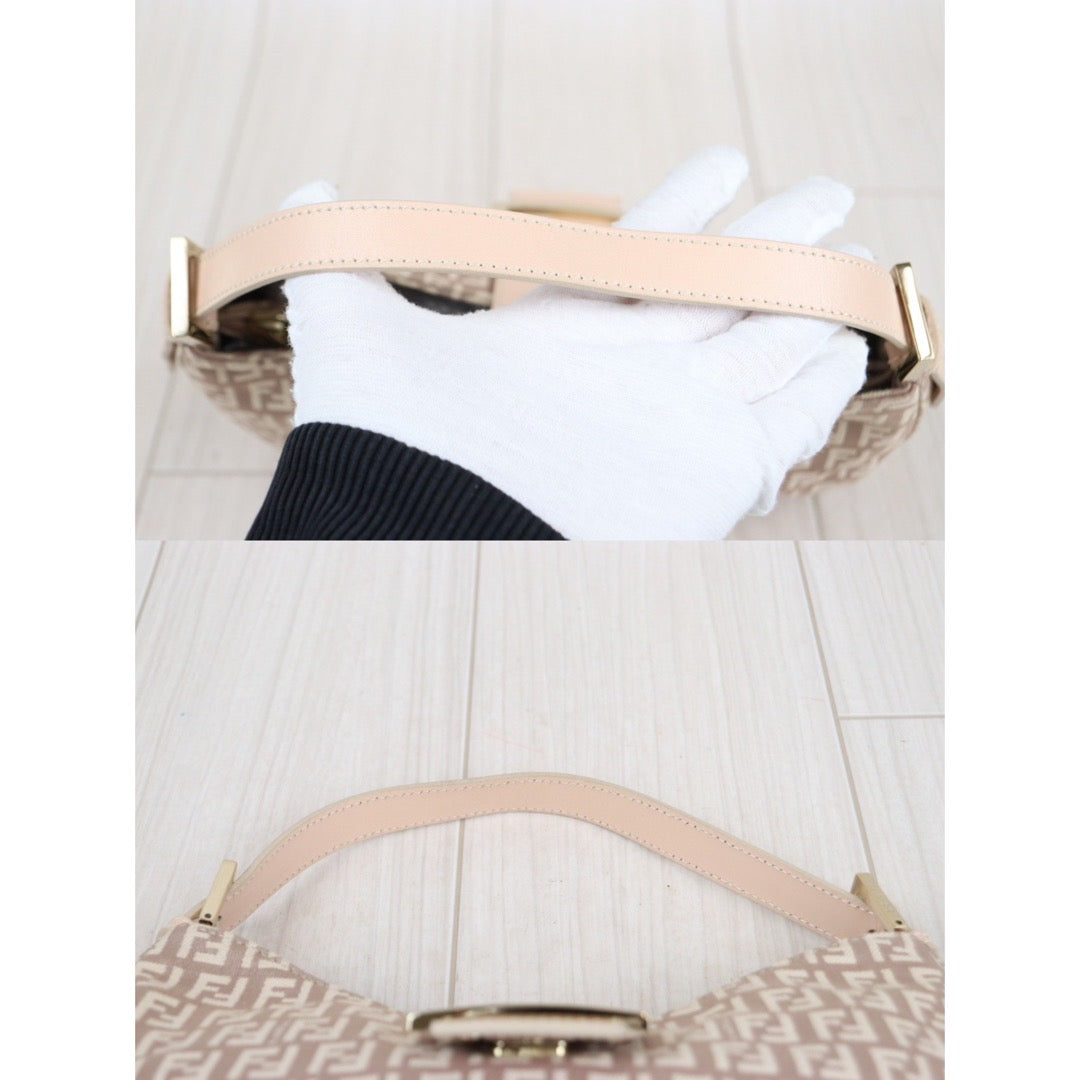 Rank A｜FENDI Zucca Mamma Shoulder Bag Gold Hardware Pink ｜23122114