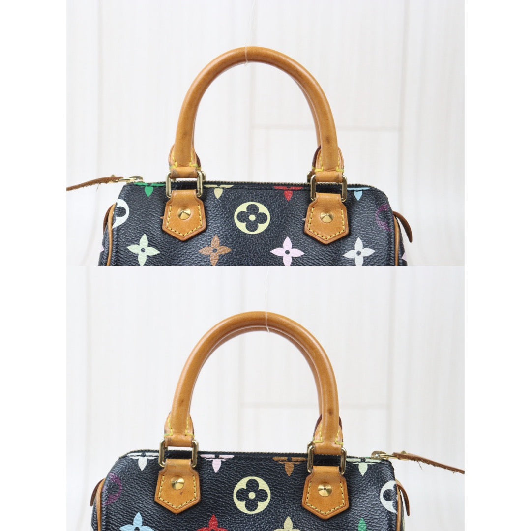 Good ( Rank AB) ｜ LV Monogram Multicolor Mini Speedy Handbag With Shoulder Strap ｜24070807