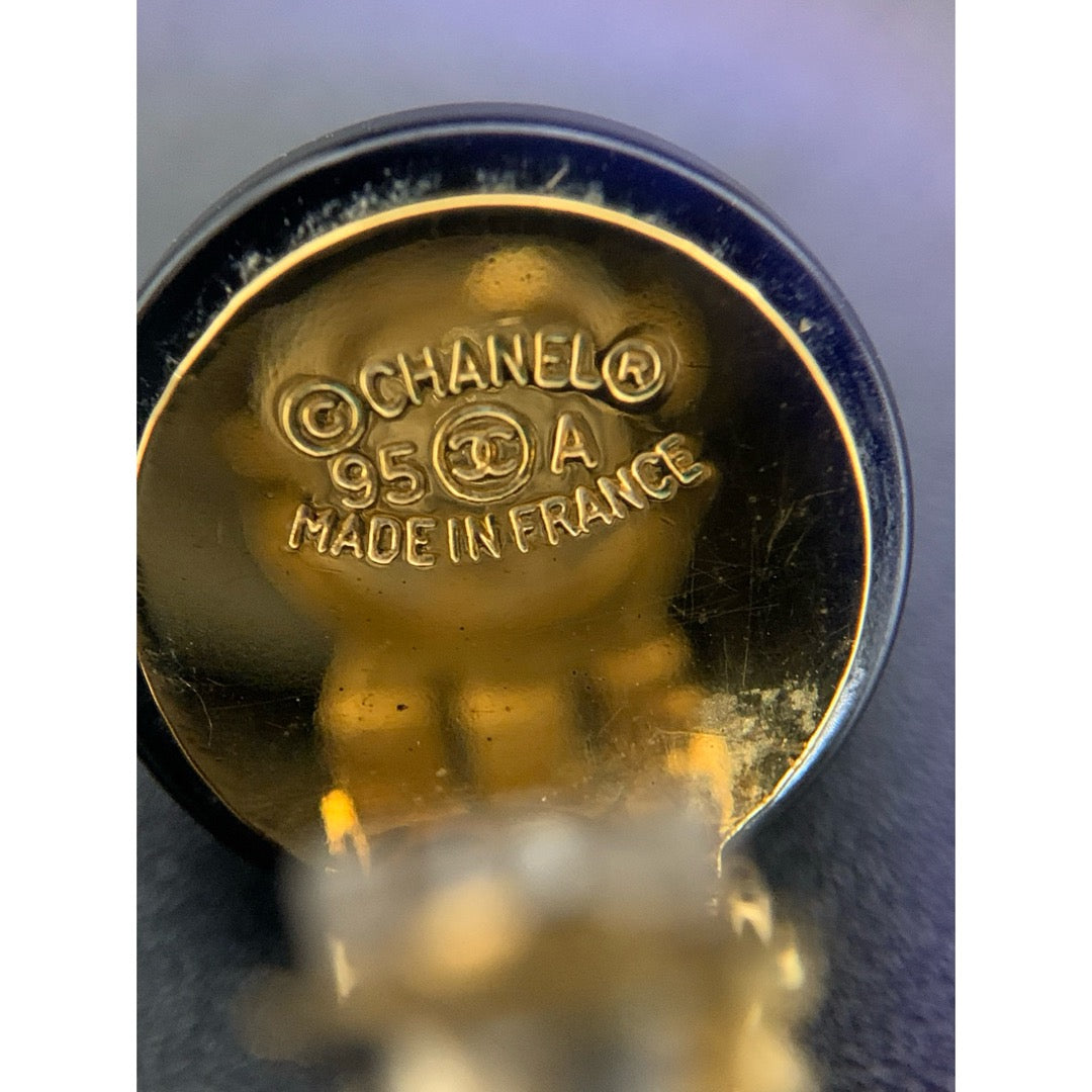 Very Good ( Rank A) ｜CHANEL  COCO Mark  Pearl  Drop  Earrings Made In 1995Year｜25080710