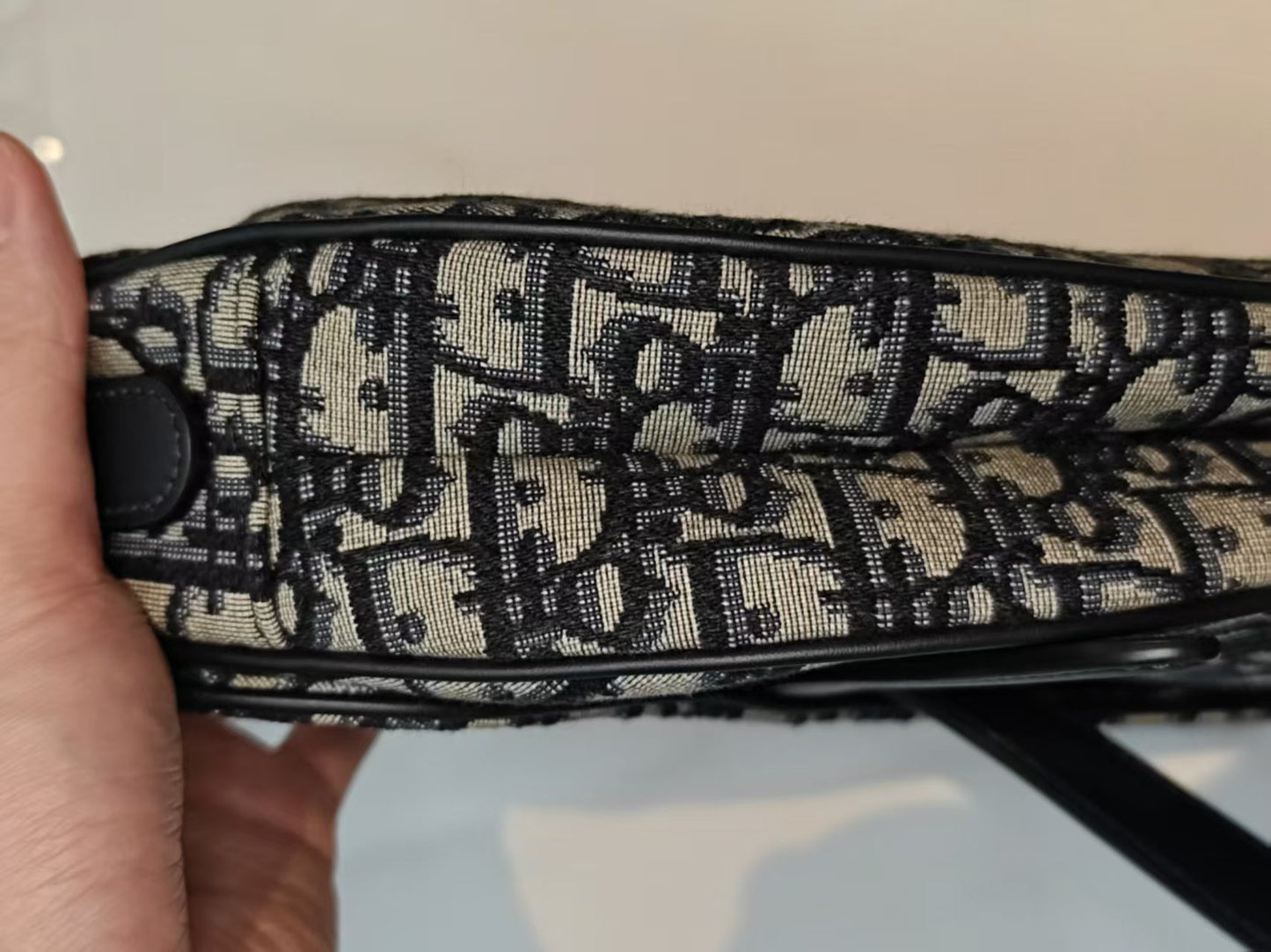 Very Good ( Rank A)｜Dior Trotter Saddle Shoulder Bag Medium with strap and Entrupy Certificate of Authenticity