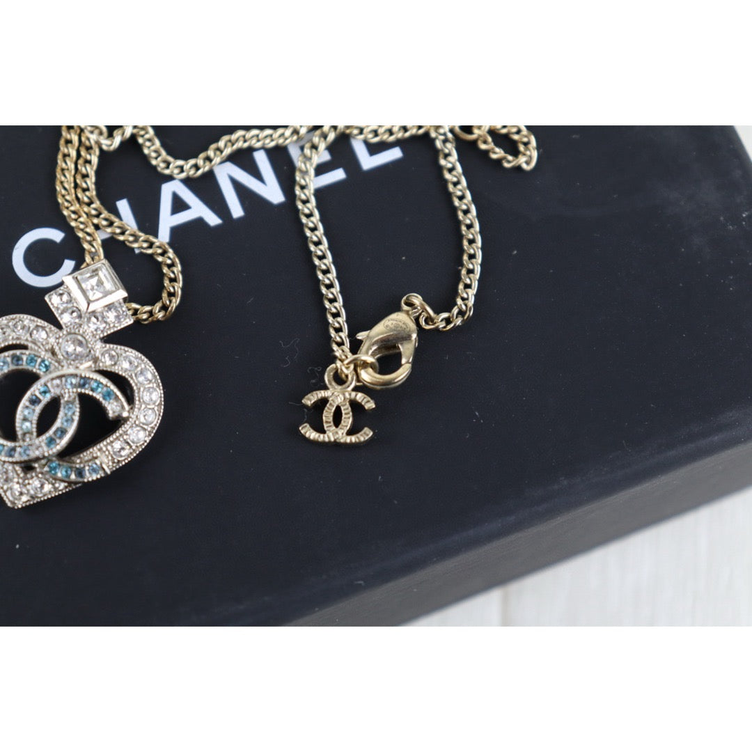 Very Good ( Rank A)｜ CHANEL Coco Mark Rhinestone Chocker Necklace｜H25011307