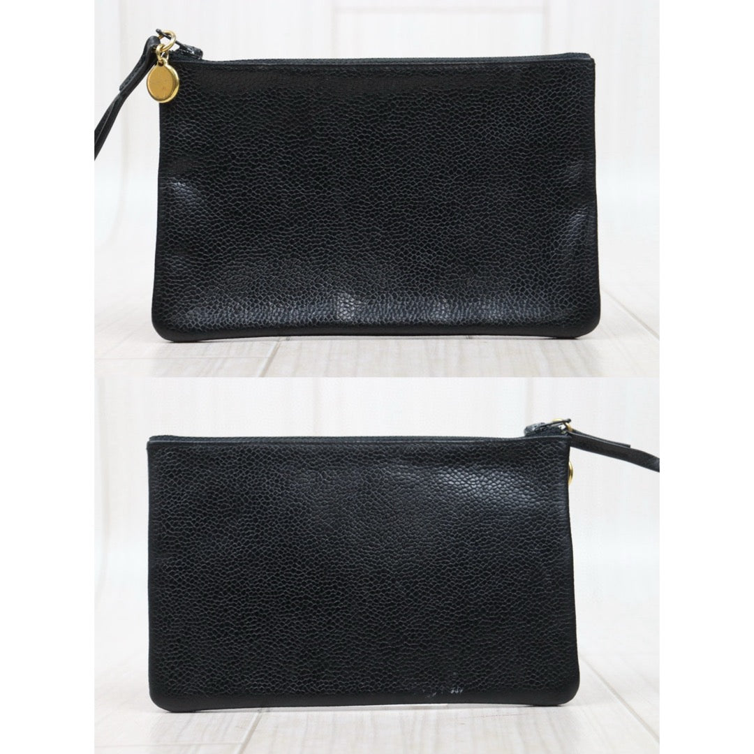Include Entrupy Certificate of Authenticity｜Good ( Rank AB)｜CHANEL  Caviar Skin Leather Calf Backpack  Black Made in 1991-1994Year｜25042802