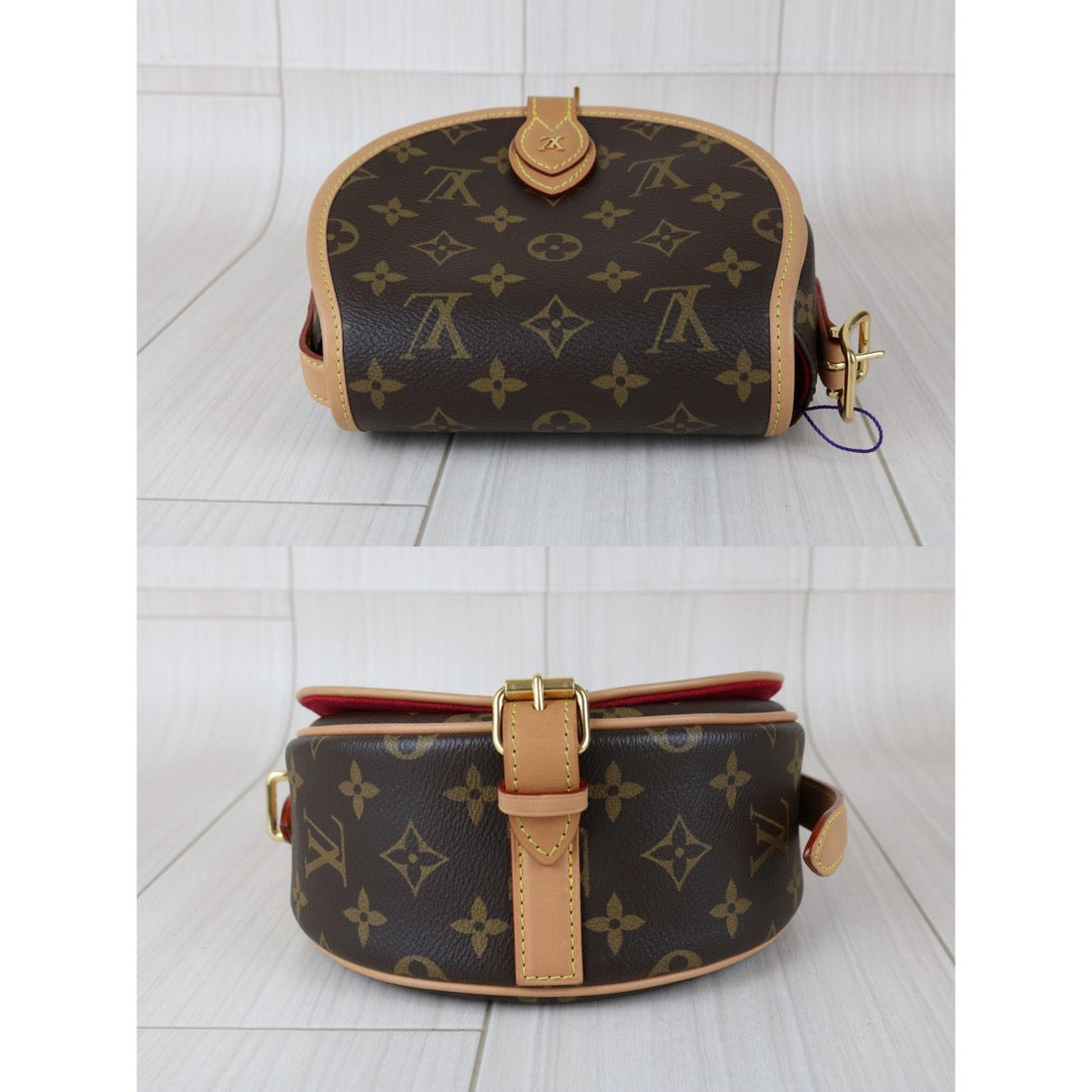 Include Entrupy Certificate of Authenticity｜Very Good ( Rank A)｜ Louis Vuitton Monogram Tamburan Shoulder Bag Current Model｜S26040803