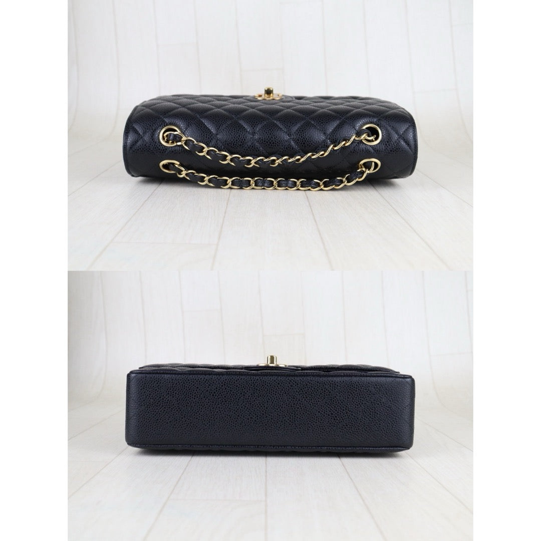 Excellent（Rank SA）｜ Full Set CHANEL Caviar Skin Matrasse Double Flap 25 Shoulder Bag Black Made In 2020-2021Year｜S25101102