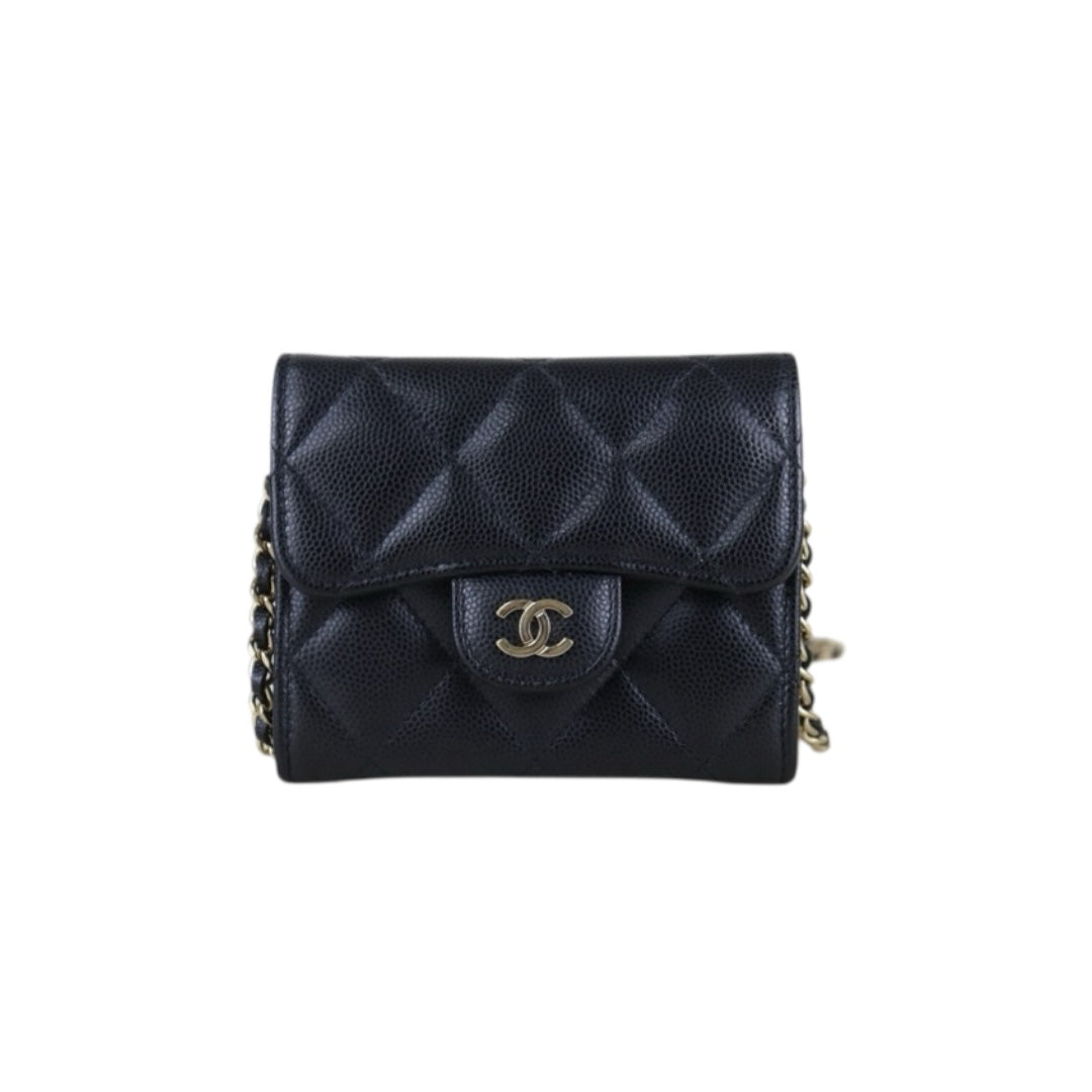 Include Entrupy Certificate of Authenticity｜Very Good（Rank A）｜CHANEL Caviar Skin Matrasse Chain Mini Shoulder Bag Made In 2021-2022Year｜S26072508