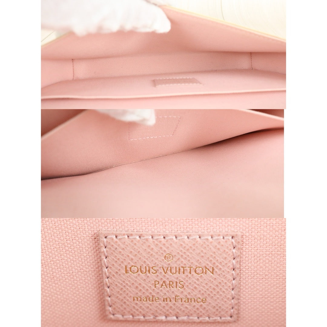 Very Good ( Rank A)｜LV Damier Azur Pochette Felicie Shoulder Bag IC Chips Model ｜S25070203