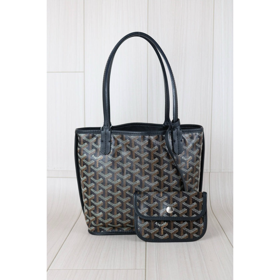 Very Good ( Rank A) ｜ Goyard Anjou Mini Tote Bag Black｜W25081503