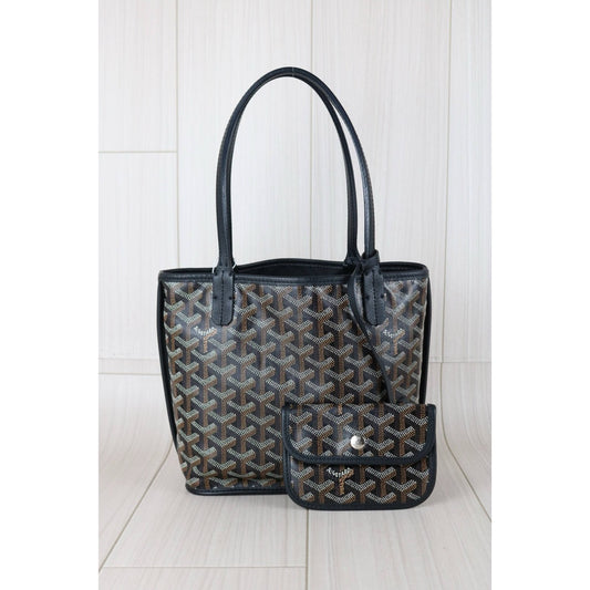 Very Good ( Rank A) ｜ Goyard Anjou Mini Tote Bag Black｜W25081503