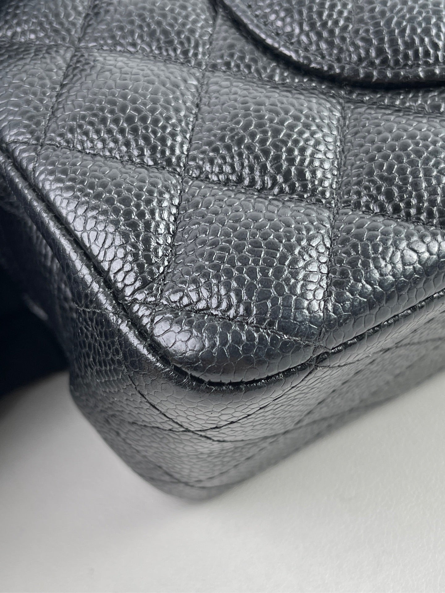 Include Entrupy Certificate of Authenticity｜Very Good ( Rank A)｜ CHANEL Caviar Skin Calf Leather Double Flap 25
