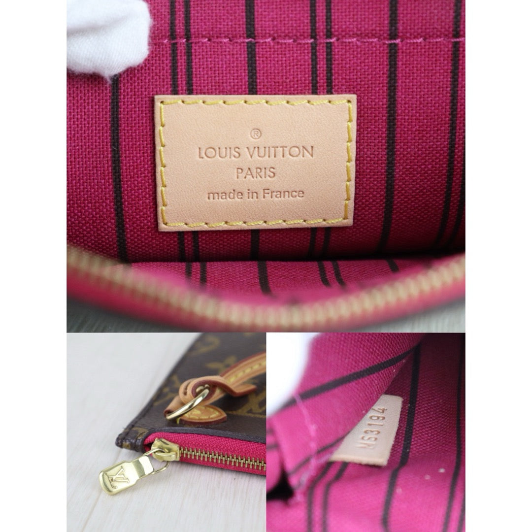 Include Entrupy Certificate of Authenticity｜Good ( Rank AB)｜Louis Vuitton Monogram Neverful MM ShoulderBag With Pouch｜S26053005