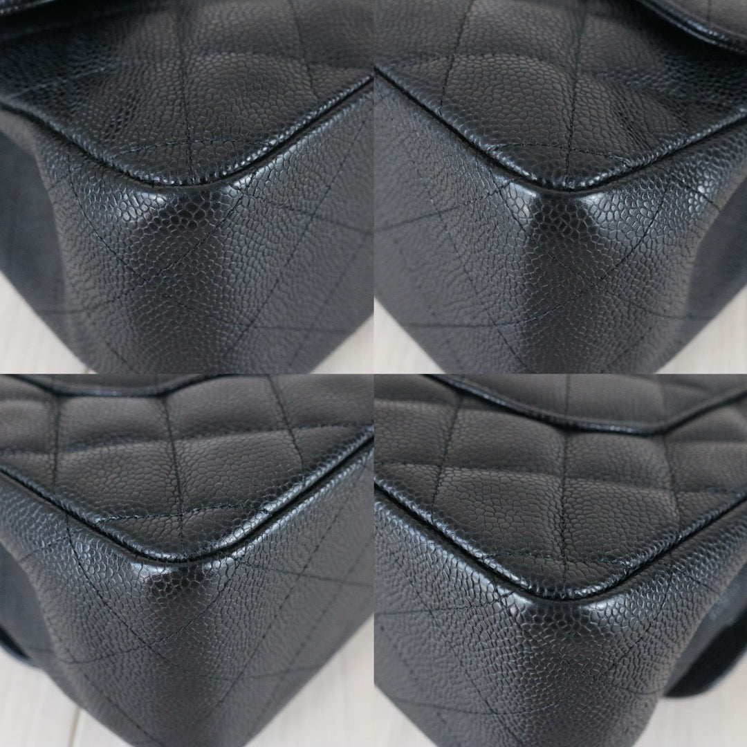 Very Good ( Rank A)｜Full Set CHANEL Matrasse Chain Caviar Skin Jumbo Black  Made In 2010-2011 Year｜S25121105
